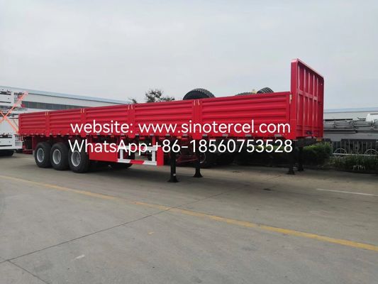 SINOTERCEL 3 एक्सल्स साइडवॉल सेमी ट्रेलर ड्रॉपसाइड ट्रेलर पैलेट परिवहन आसान अनलोड कुशल भारी भार