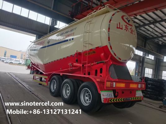 50000L बल्क सीमेंट सेमी ट्रेलर वीचाई इंजन सीमेंट टैंकर ट्रेलर