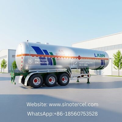 30CBM -60CBM सेमी टैंकर ट्रेलर पेंटेन सेमी ट्रेलर 3 अक्ष / 4 अक्ष