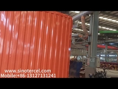 पीला संलग्न बॉक्स सेमी ट्रेलर जिसमें दो साइड डोर और रियर डबल डोर 30-50 टन