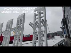 3 धुरा फ्लैट बेड सेमी ट्रेलर एंटी रस्ट चेसिस सतह सफेद के साथ